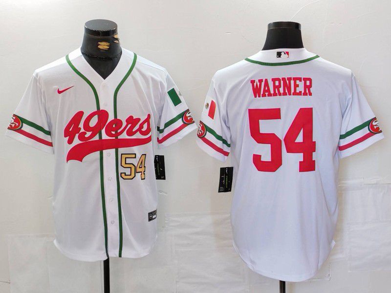 Men San Francisco 49ers #54 Warner White Joint Name 2024 Nike Limited NFL Jersey style 3
